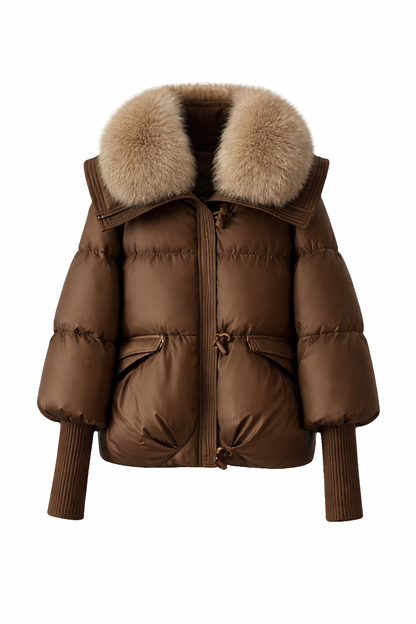 Cleo Dames Pufferjas – Bontkraag