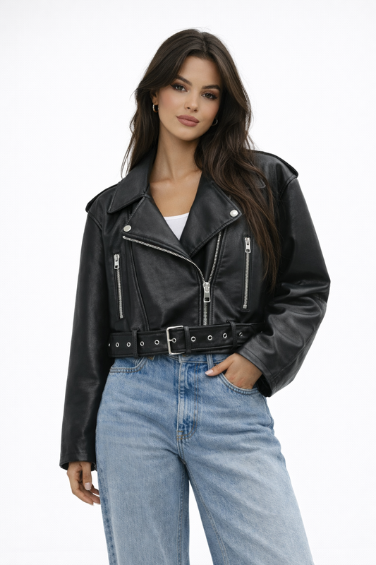 Montreal Cropped Biker Jacket