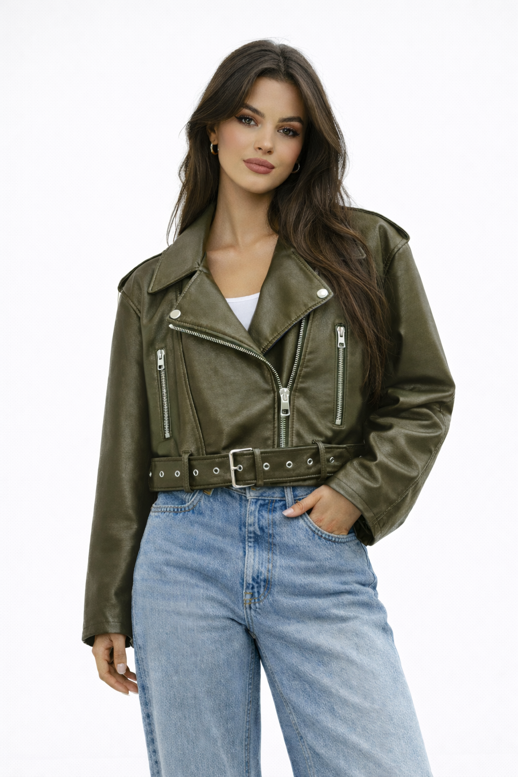 Montreal Cropped Biker Jacket