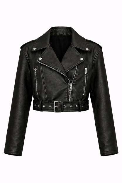 Montreal Cropped Biker Jacket