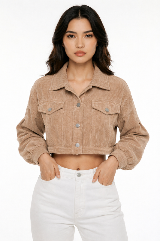 Maison Virelle Cropped Corduroy Jacket