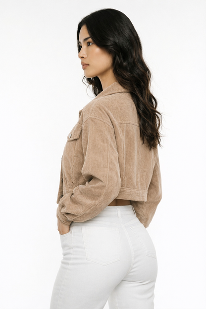 Maison Virelle Cropped Corduroy Jacket
