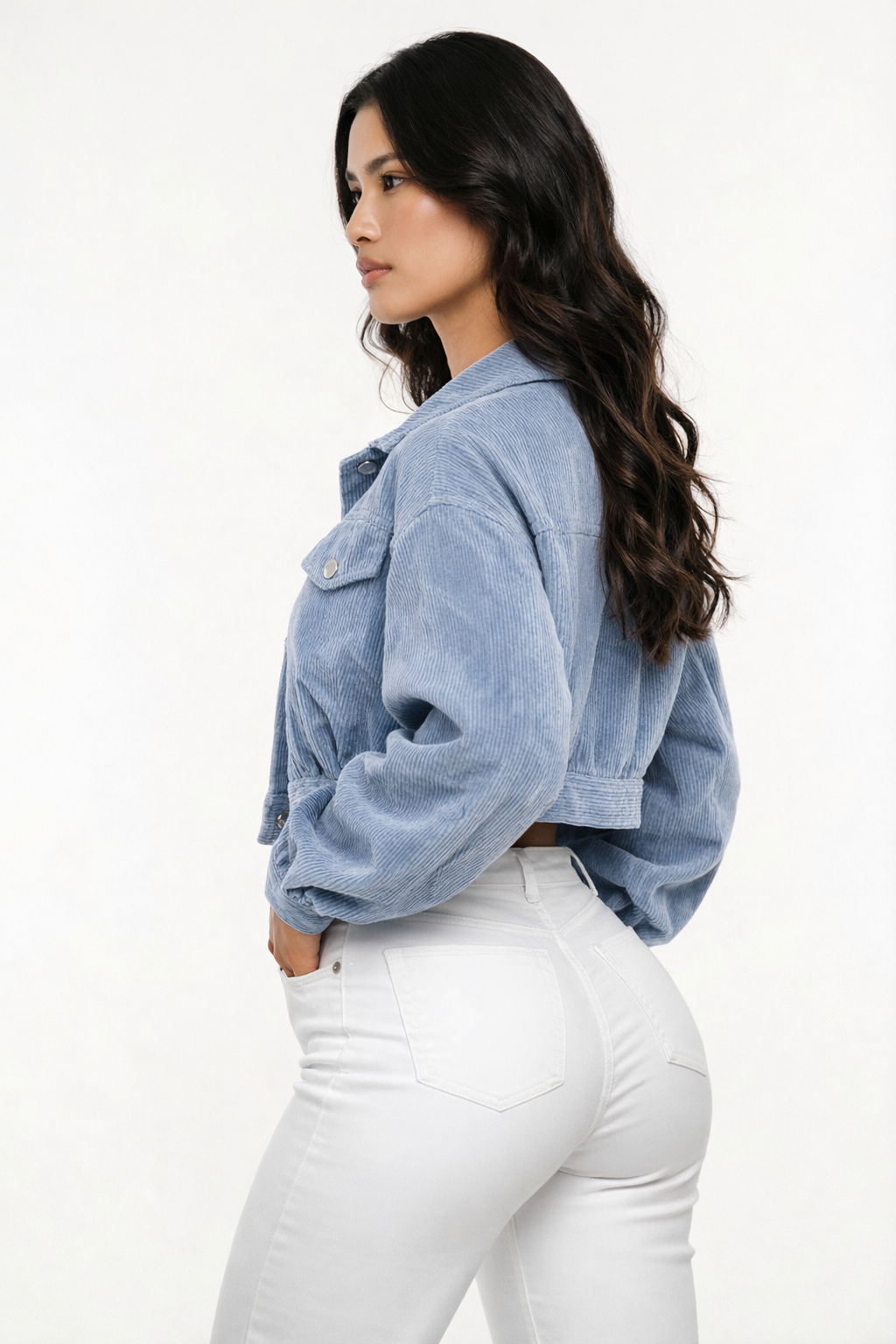 Maison Virelle Cropped Corduroy Jacket