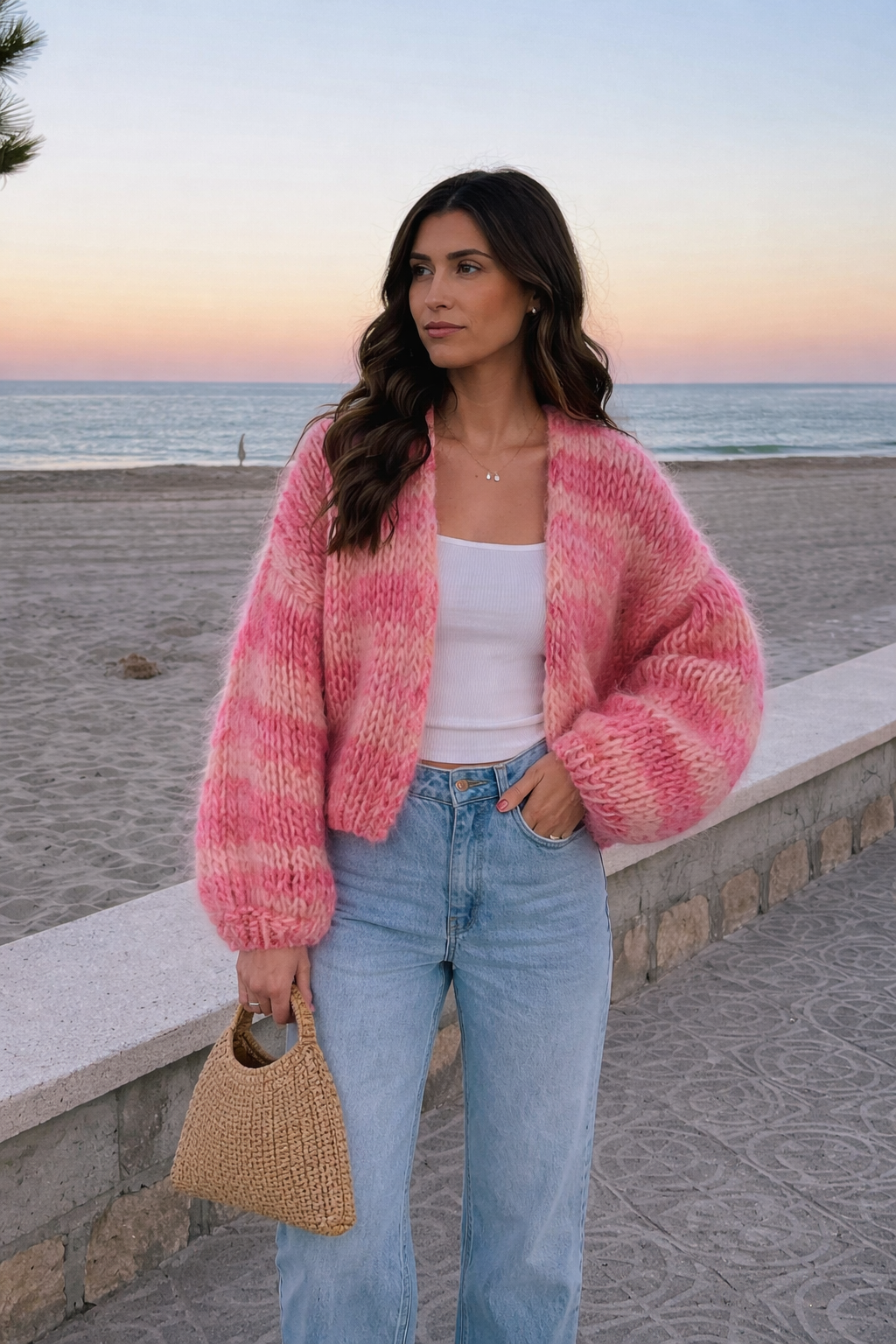 Samantha Handgemaakte Gebreide Dames Cardigan