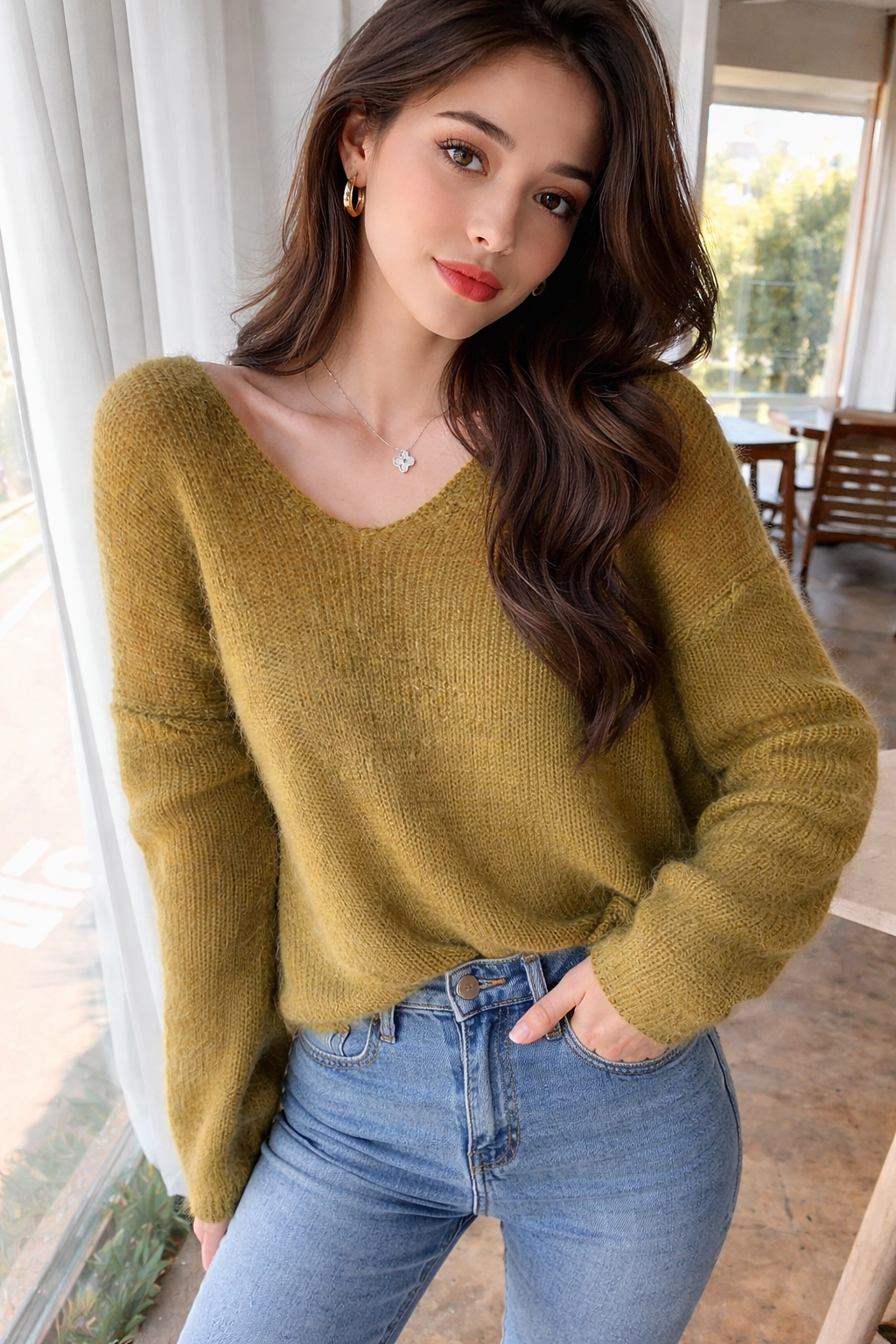 Cindy Cozy Knit Sweater Dames