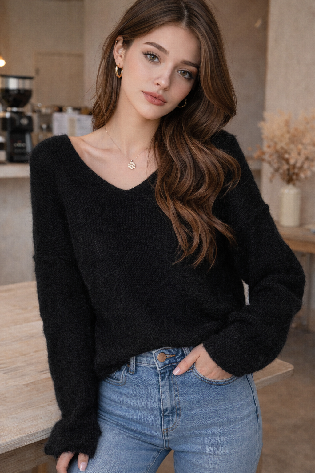 Cindy Cozy Knit Sweater Dames