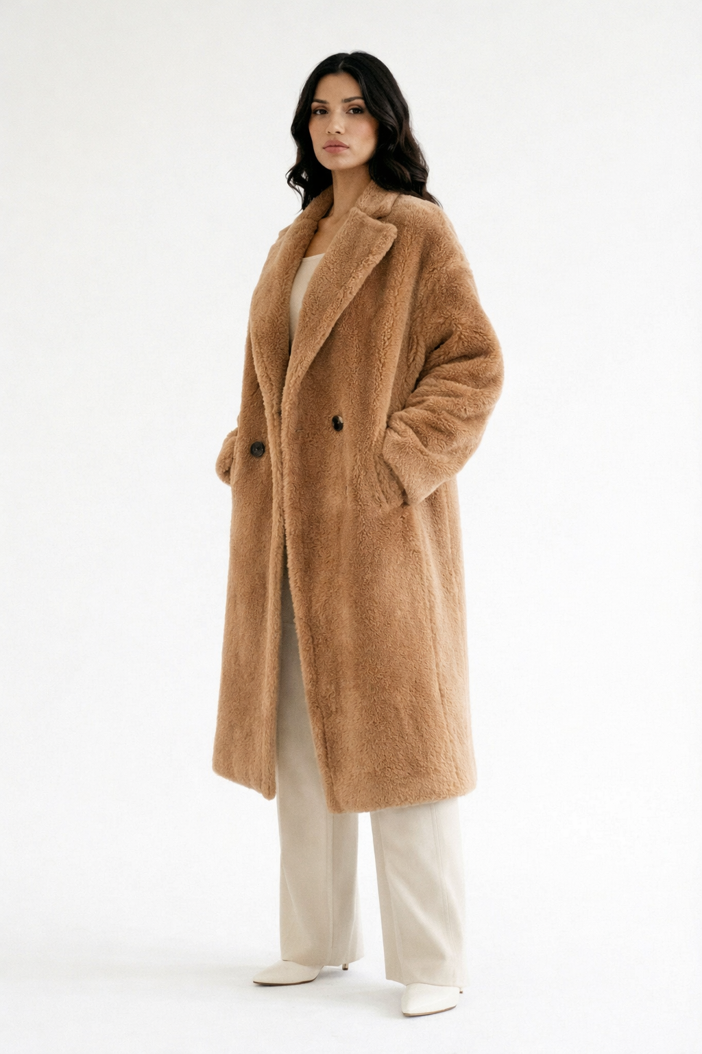 Lamswollen Winterjas Dames Aveline Cashmere Coat
