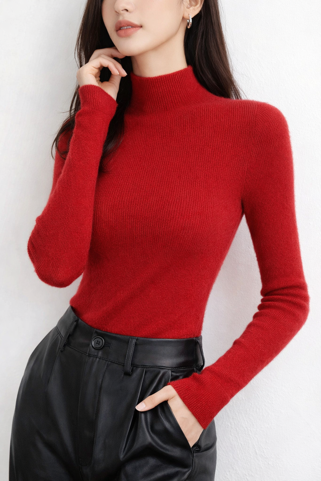 Premium Luxe Fijngebreide Col Sweater
