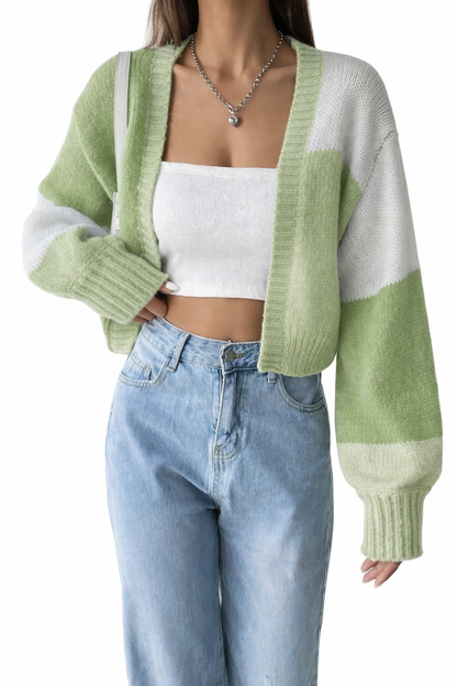 Carmen Comfy Blush Colourblock Cropped Vest