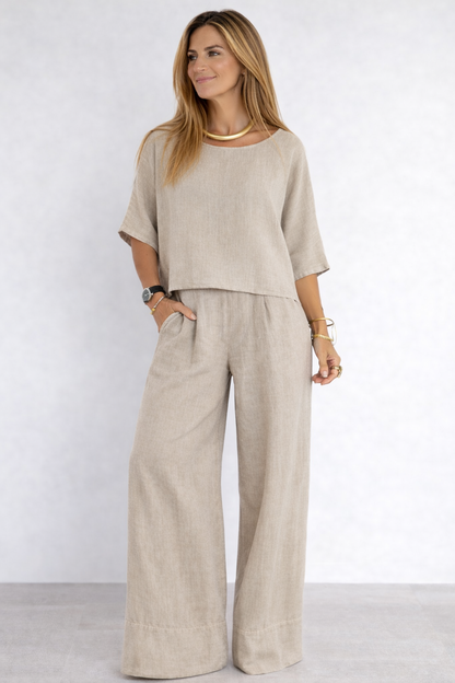 Palms Relaxed Linen Set