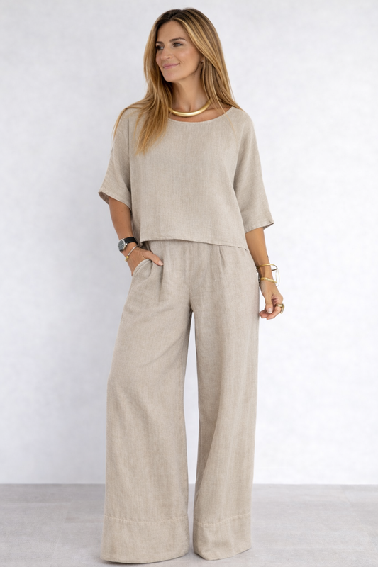 Palms Relaxed Linen Set