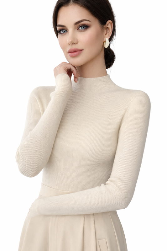 Premium Luxe Fijngebreide Col Sweater