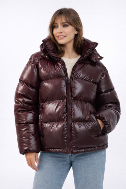 Nellis Glossy Puffer Moderne Lichtgewicht Dames Jas