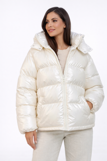 Nellis Glossy Puffer Moderne Lichtgewicht Dames Jas