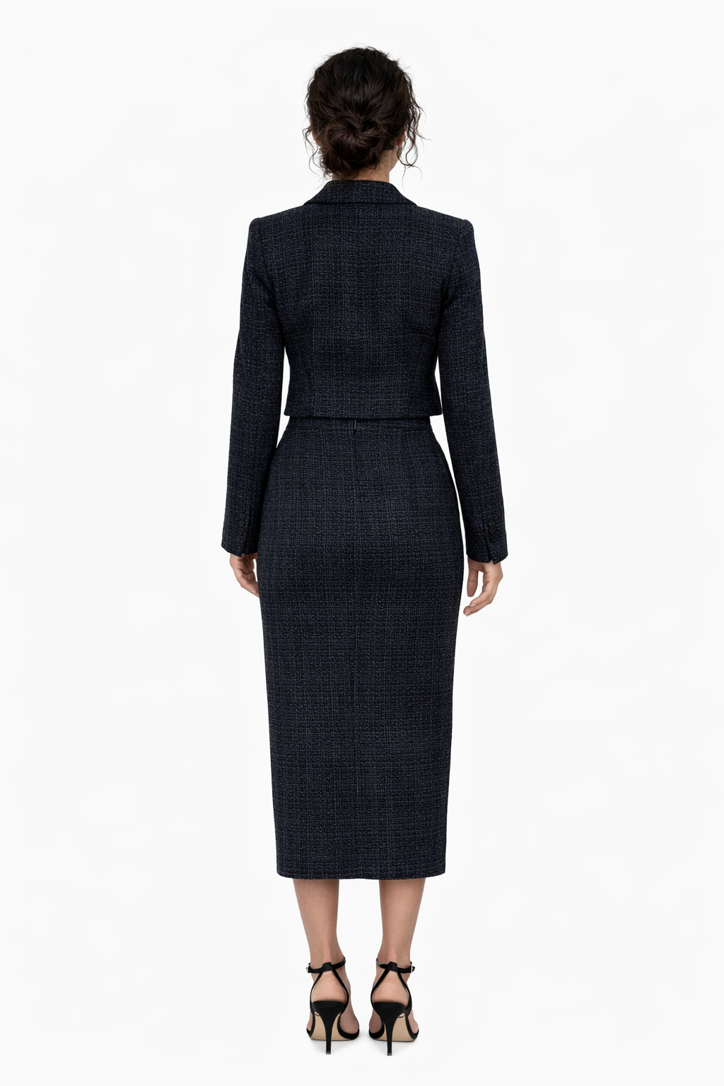 Éliane Tweed Set – Elegante 2-delige Dames Blazer & Midi Rok