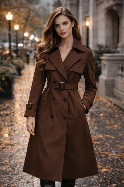Elegante Dames Trenchcoat Middellang