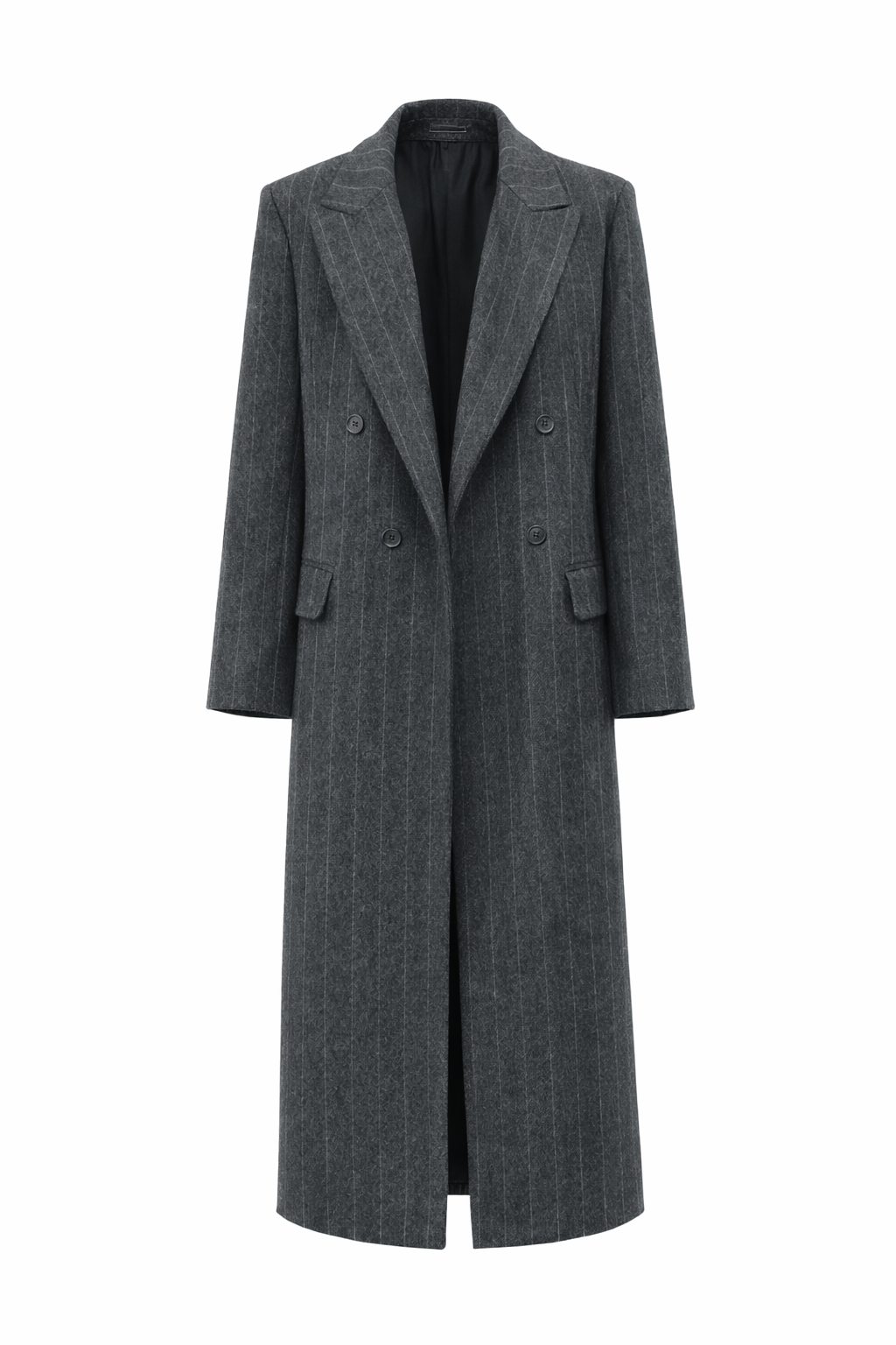 Atelier Pinstripe Maxi Coat