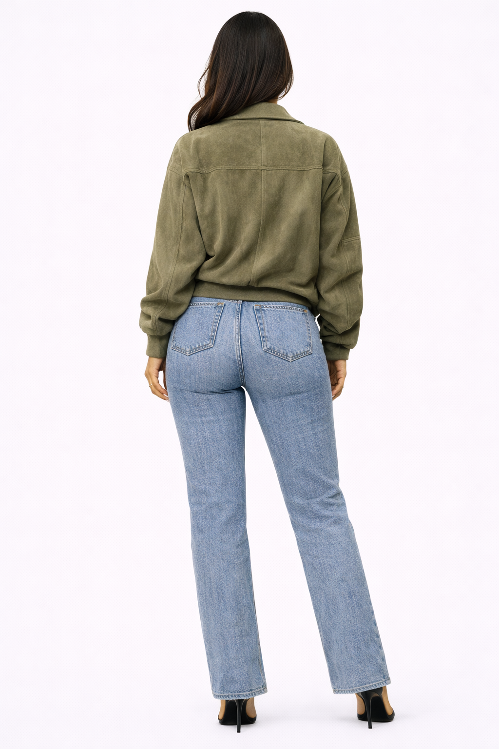Olivia Dames Bomberjack | Luxe Suède, Oversized Pasvorm
