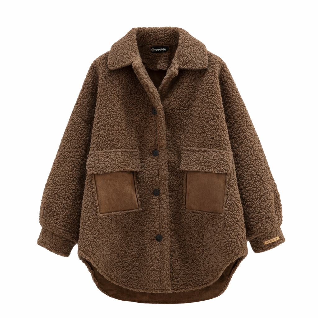 Vera Dames Teddy Jas – Zacht Gevoerd, Oversized Fit