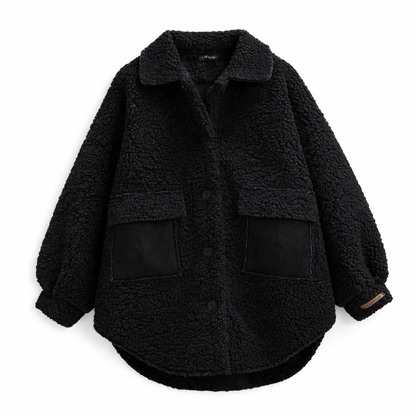 Vera Dames Teddy Jas – Zacht Gevoerd, Oversized Fit