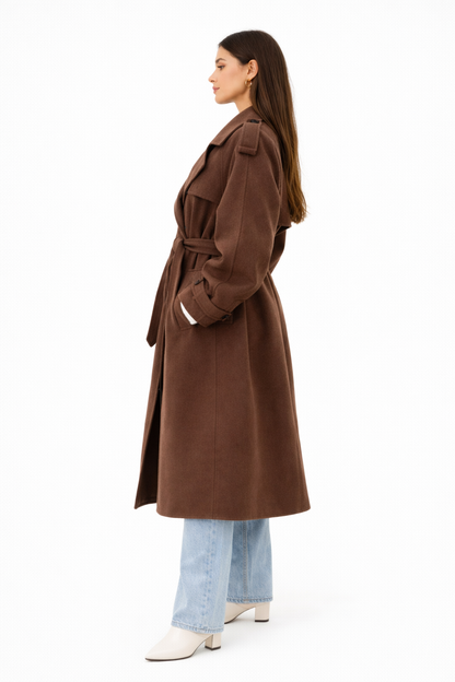 Diana Dames Trenchcoat | Luxe Wolmix, Oversized