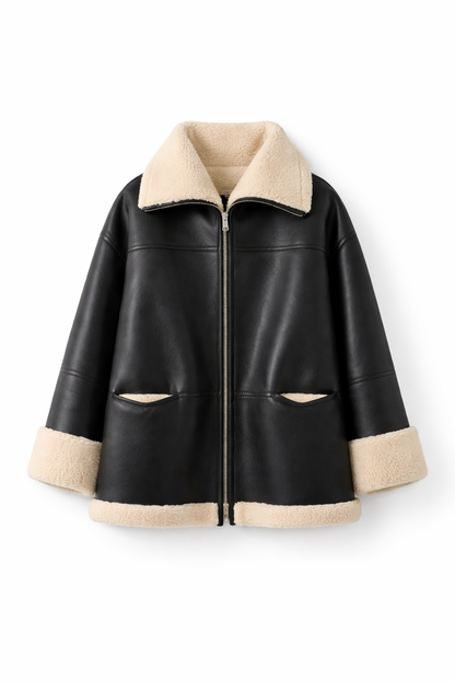 Nora Dames Winterjas | Gewatteerd met Teddy Fleece Voering
