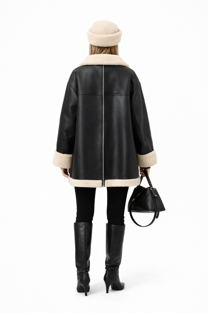 Nora Dames Winterjas | Gewatteerd met Teddy Fleece Voering