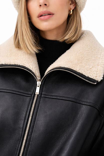 Nora Dames Winterjas | Gewatteerd met Teddy Fleece Voering