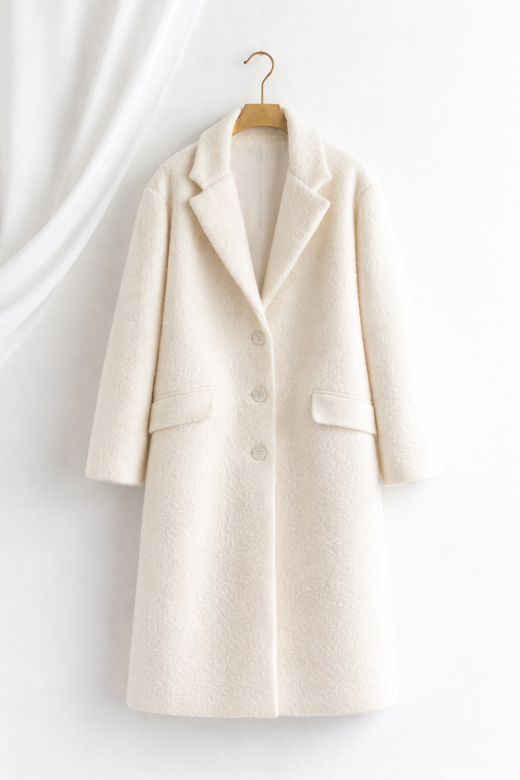 Cherry Bouclé Coat Spring Atelier Model Dames Jas