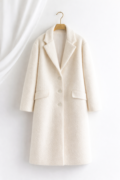 Cherry Bouclé Coat Spring Atelier Model Dames Jas
