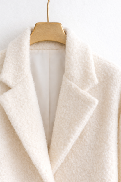 Cherry Bouclé Coat Spring Atelier Model Dames Jas