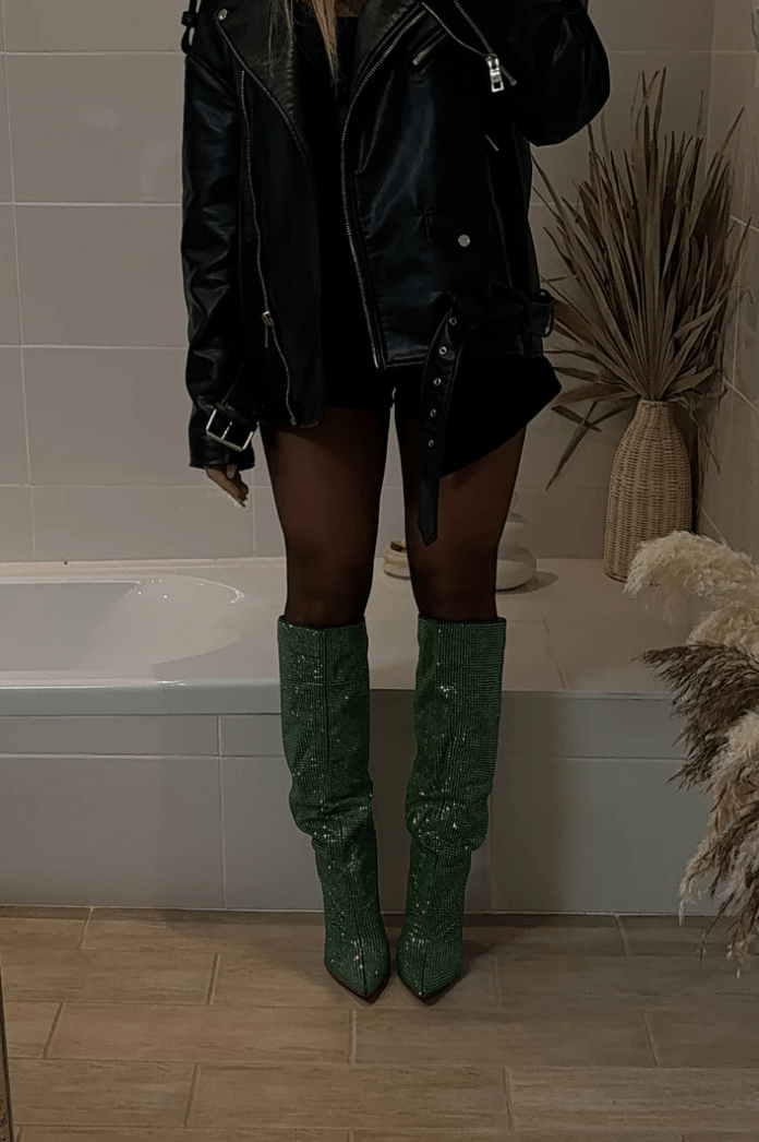 Chloé | Luxe Overknee-Stiefels met Strassdetails