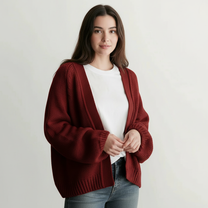 Comfortabel dames vest met ballonmouwen – Amara