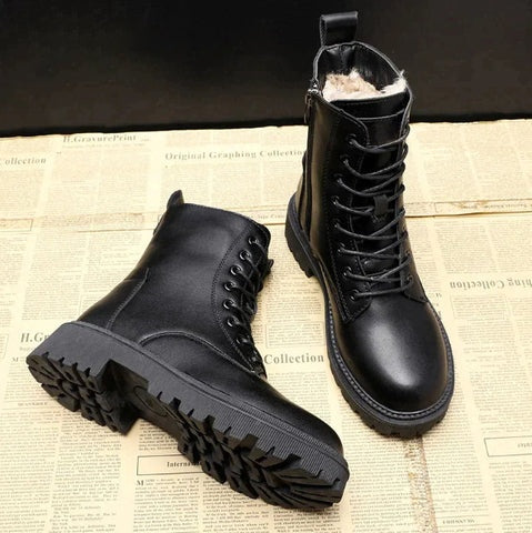 Comfortabele gevoerde winterlaarzen dames met antislip zool