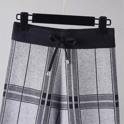 Comfortabele palazzo dames pantalon met ruit – Anna