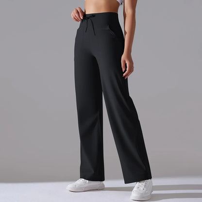Comfortabele straight-leg dames yoga broek – Motive