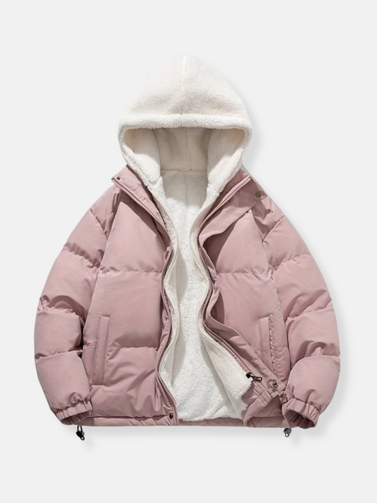 Comfortabele teddy gevoerde winterjas dames
