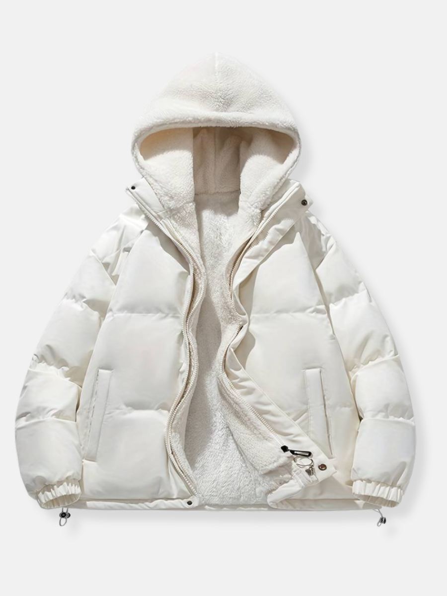 Comfortabele teddy gevoerde winterjas dames