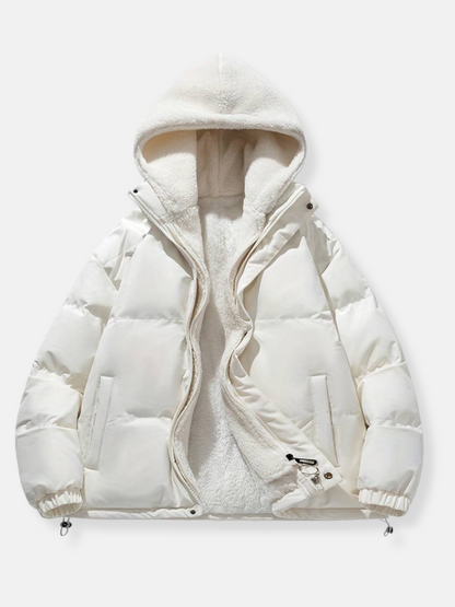 Comfortabele teddy gevoerde winterjas dames