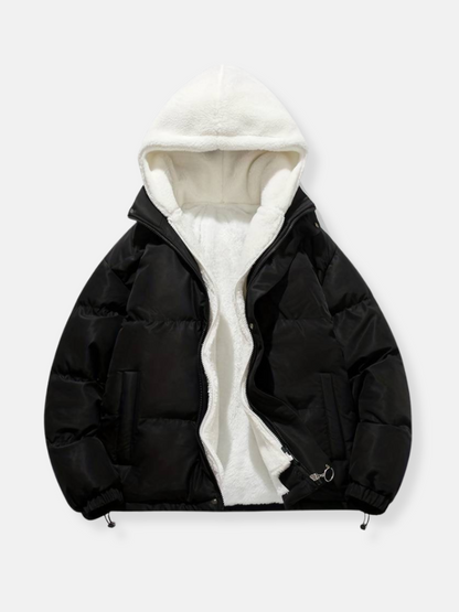 Comfortabele teddy gevoerde winterjas dames