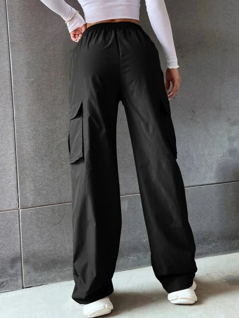 Comfortabele wide-leg cargo pantalon – Elara