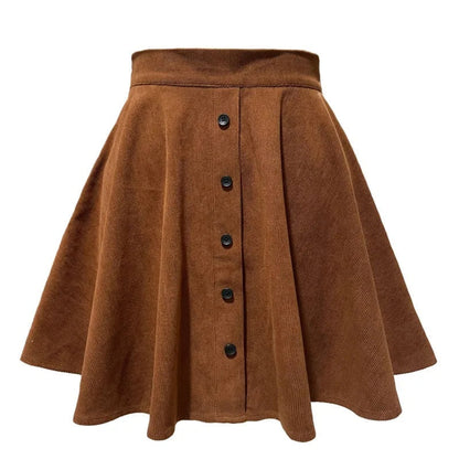 Corduroy dames rok met knopen – Everyday