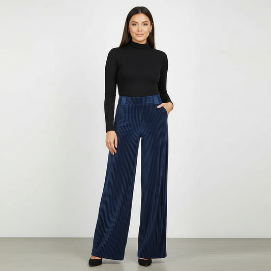 Corduroy pantalon met hoge taille – Aveline