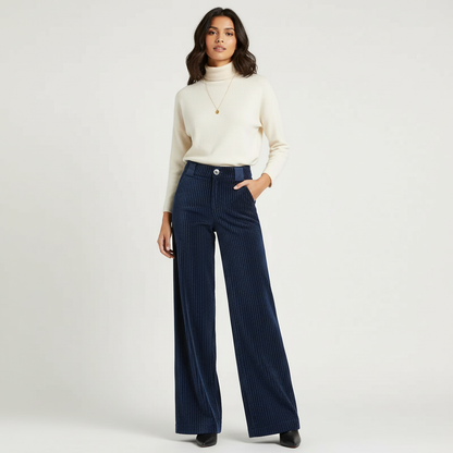 Corduroy pantalon met hoge taille – Aveline