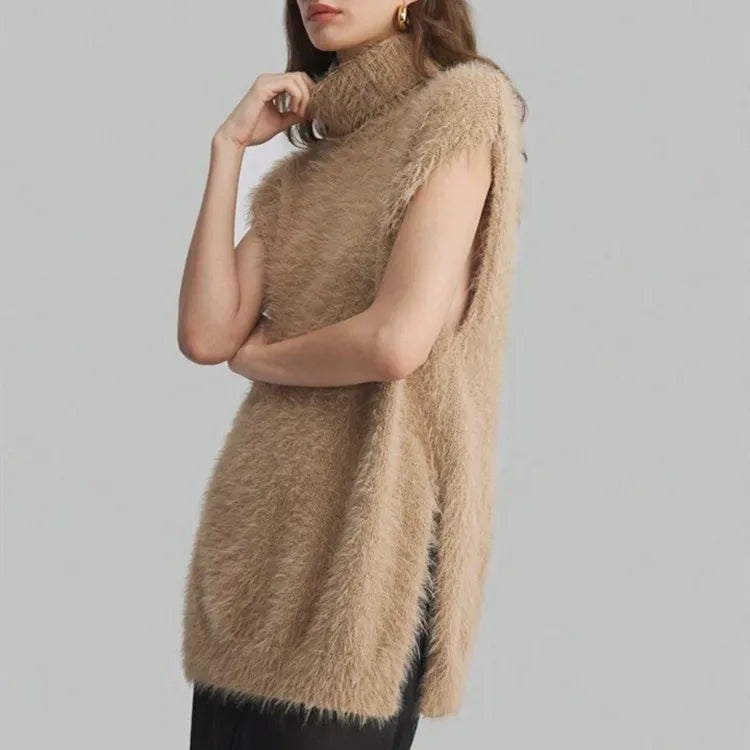 Cozy dames colvest met luxe uitstraling