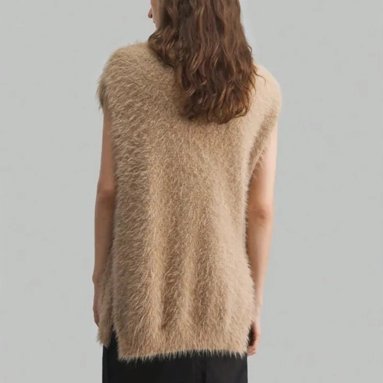 Cozy dames colvest met luxe uitstraling