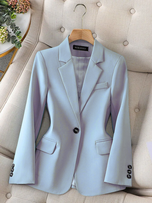 Dames Blazer met Tailored Fit en Enkele Knoop voor Formele Kleding