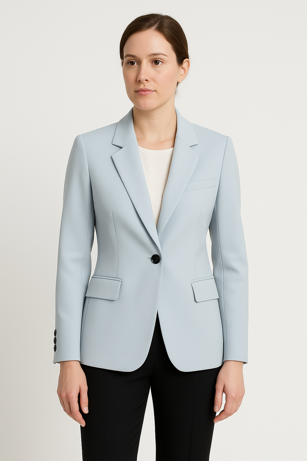 Dames Blazer met Tailored Fit en Enkele Knoop voor Formele Kleding