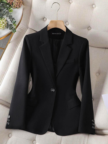 Dames Blazer met Tailored Fit en Enkele Knoop voor Formele Kleding