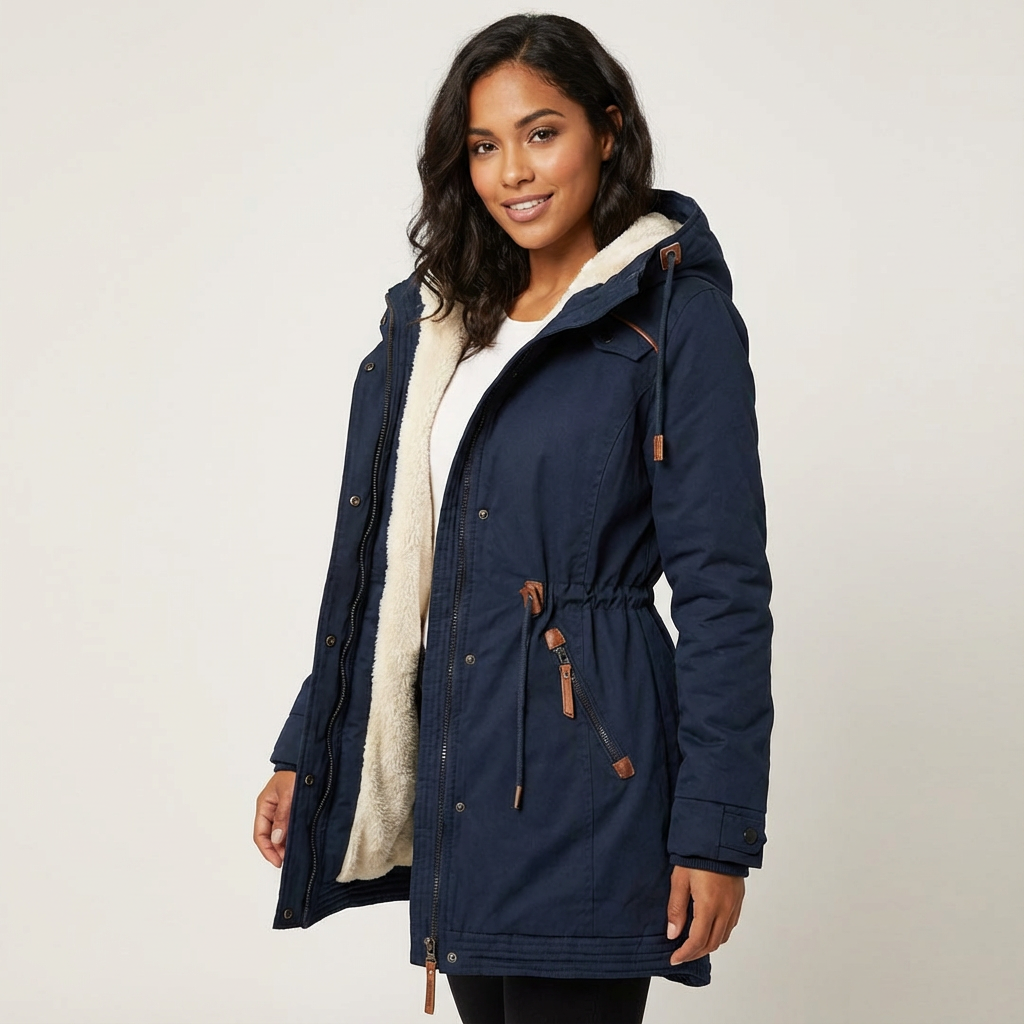 Dames Gevoerde Parka met Teddy Voering en Capuchon